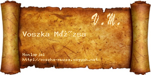 Voszka Múzsa névjegykártya